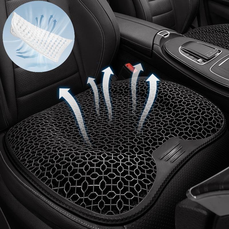 Car Seat Cushion Elastic Honeycomb Design Gel Car Seat Cushion - Breathable Soft Easy-to-Clean Comfortable Support Accessory