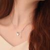 New Trendy Love Heart Tassel Necklace, New Summer Collarbone Chain, Simple Temperament, Light Luxury Peach Heart Jewelry