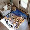 Soccer Fun Blue Heeler Customized Name Floor Mat Design for Bedrooms Playrooms Outdoor Dormitory Anti-slip Rug Anime Office Decor