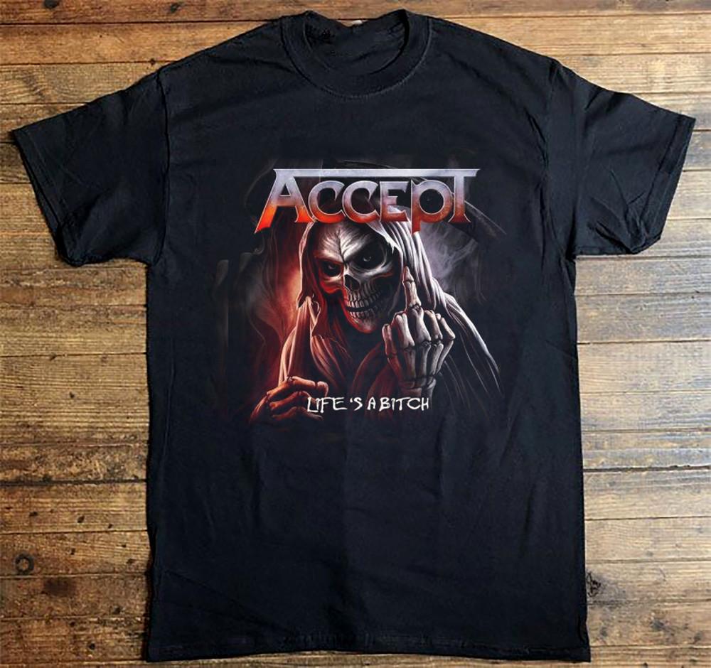 Rare Collection Accept Life's A Bitch Short Sleeve Black All Size Shirt OM27 Unisex T-Shirt