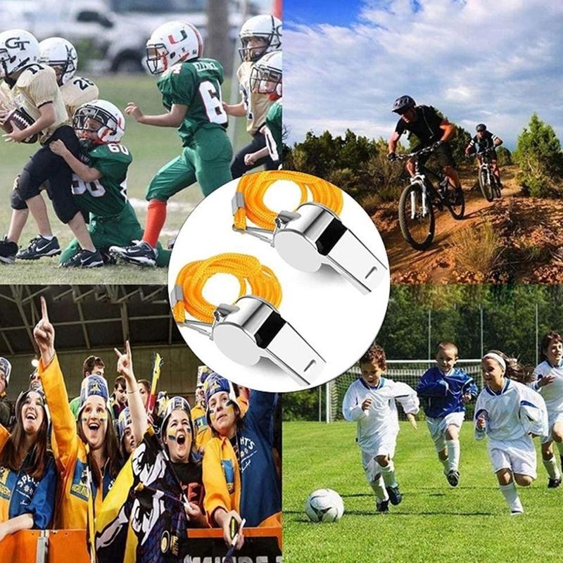 Referee Whistle Metal Whistle Stainless Steel Whistle Sports Whistle Sports Equipment With Hanging Rope