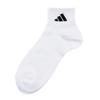 Pack of DEO Plain Logo Short Socks with Reinforced Toe and Heel Assorted Sizes [Adidas] 3-Pair (06087W) 001, 24-26cm