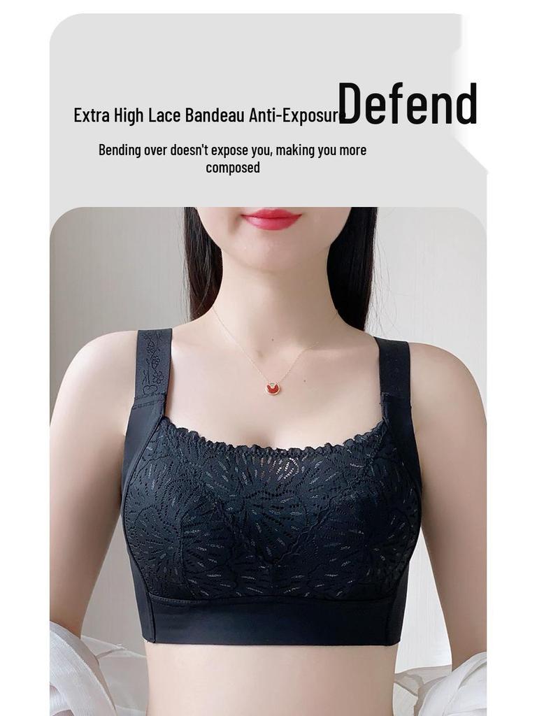 Plus Size No Underwire Minimizer Bra: Anti-Sagging, Side Support, Beautiful Back Design for Large Busts