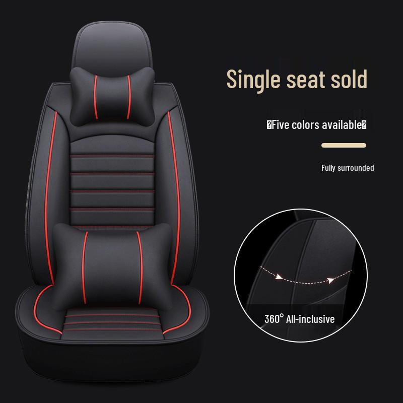 Uniwersalny Pokrowiec na Fotel Samochodowy Pełny Oplot dla Kierowcy i Współkierowcy - Na Wszystkie Pory Roku, Pasuje do Sedana, SUV-a, Pickupa, Vana