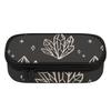 Pencil Bag Printed 300D Polyester Secure Zipper Closure with Main Pocket Mesh Layer and Removable Pen Divider for Daily School Use