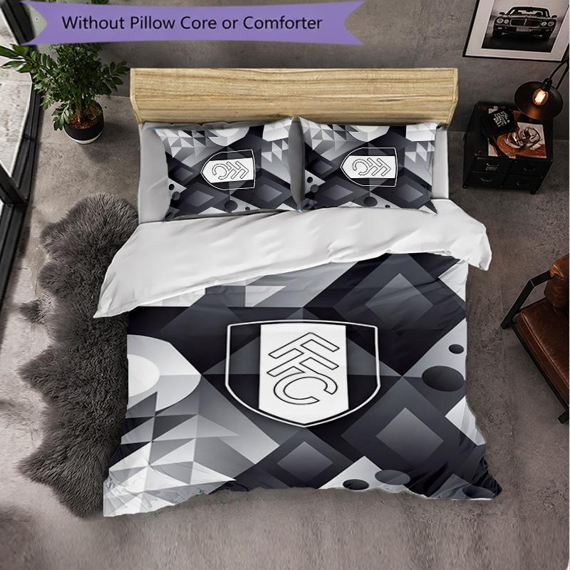 Set Biancheria da Letto Fulham Football 3 Pezzi Morbido Set Copripiumino con Federe Set Decorazione Camera da Letto per la Casa