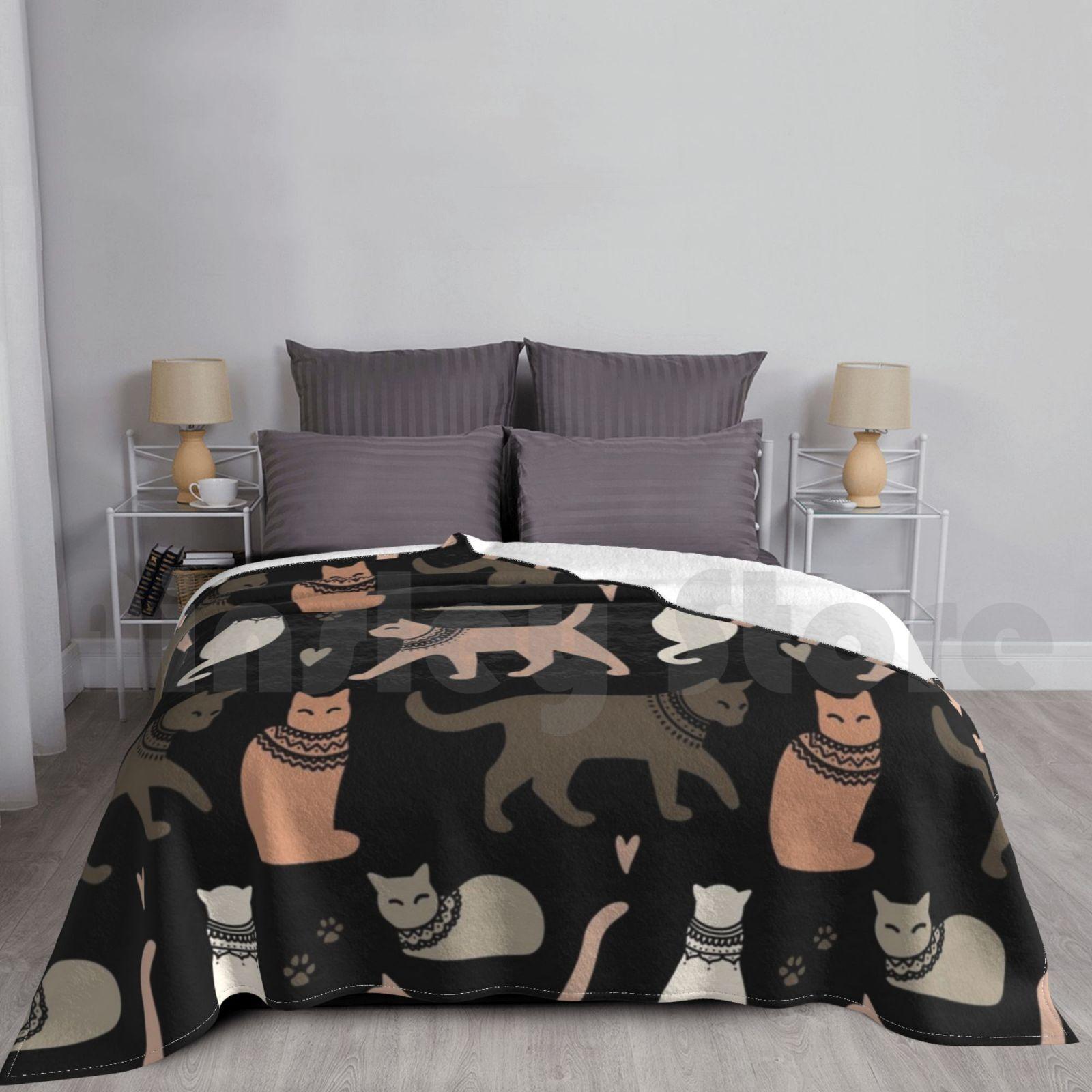 Suspicious Cat s Blanket Fashion Custom Suspicious Cats Beautiful Man Summer Space Men Size: 75*100cm, Weight: 230 GSM