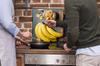 GLASS PROTECTIVE PLATE FOR STOVE 90X52 BANANA