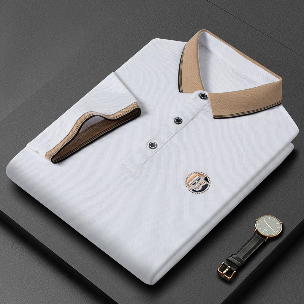 Men's Short-sleeved Polo Shirt Summer Men's Fashion Casual Lapel Half-sleeved T-shirt Top Clothes