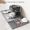 Silicone Coffee Machine Mat, Bar Counter, Dining Table, Non-slip Heat Insulation, Large Drain Tray