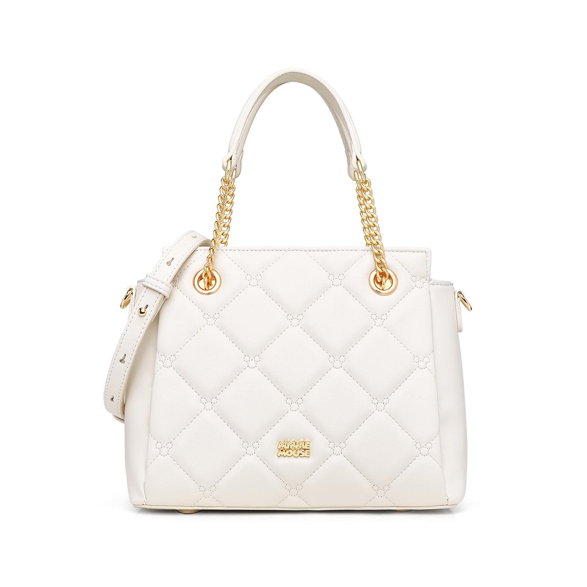 

New Disney PU Shoulder Bag Handbag Shoulder Bag Regular Women s Ecru/Black DHB41440-A 23.1*9.9*20.1CM