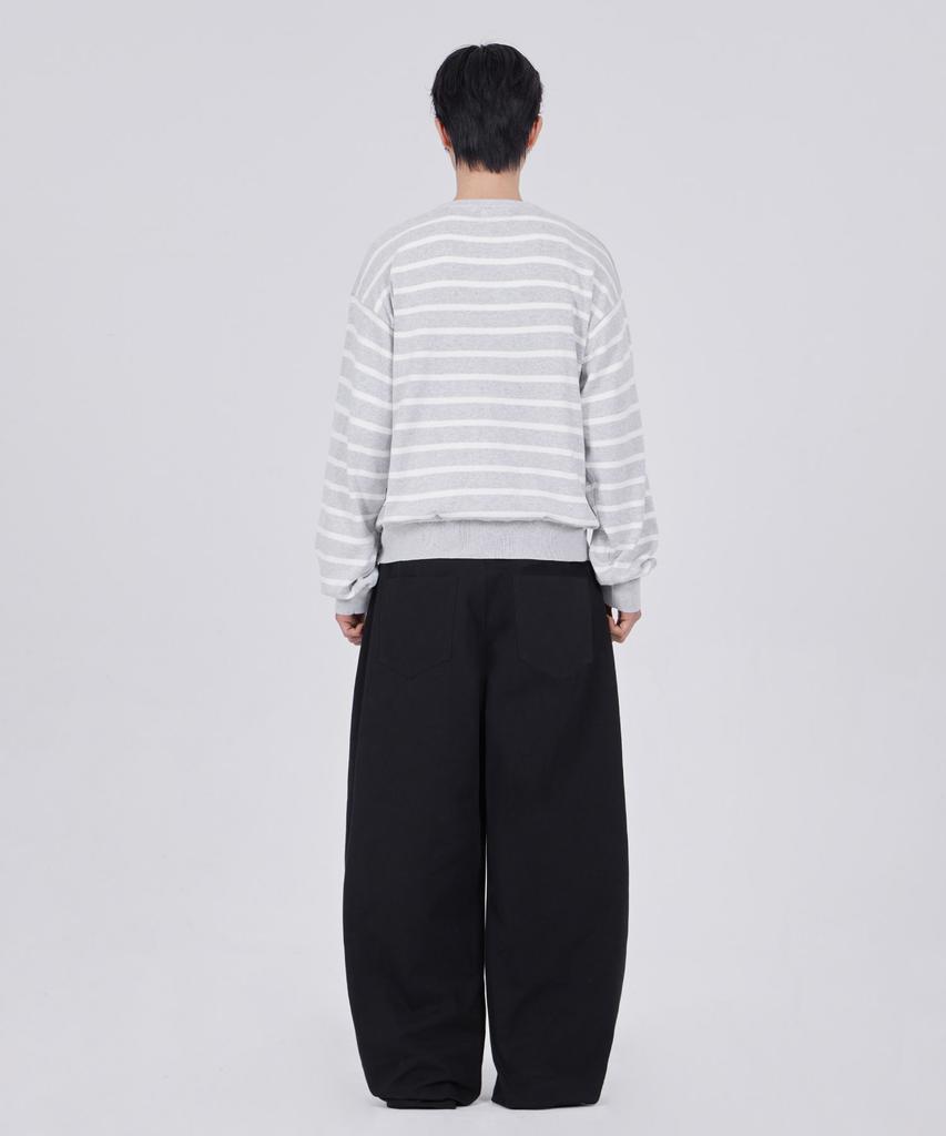 GLW Classic Striped Crop Knit Gray