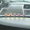 Car Aesthetic Decor 5Pcs Colorful Shaking Flower Decor, Resin Rainbow Sunflower Dashboard Ornament Cute for Teens with Non Slip Pad, Wobble