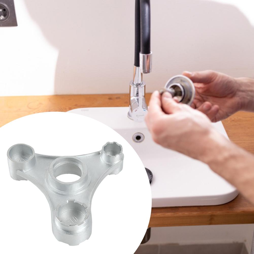 8 In 1 Faucet Aerator Removal Tool Zinc Alloy Faucet Aerator Key Portable Faucet Key Aerator Remover for Hidden Threaded Aerator