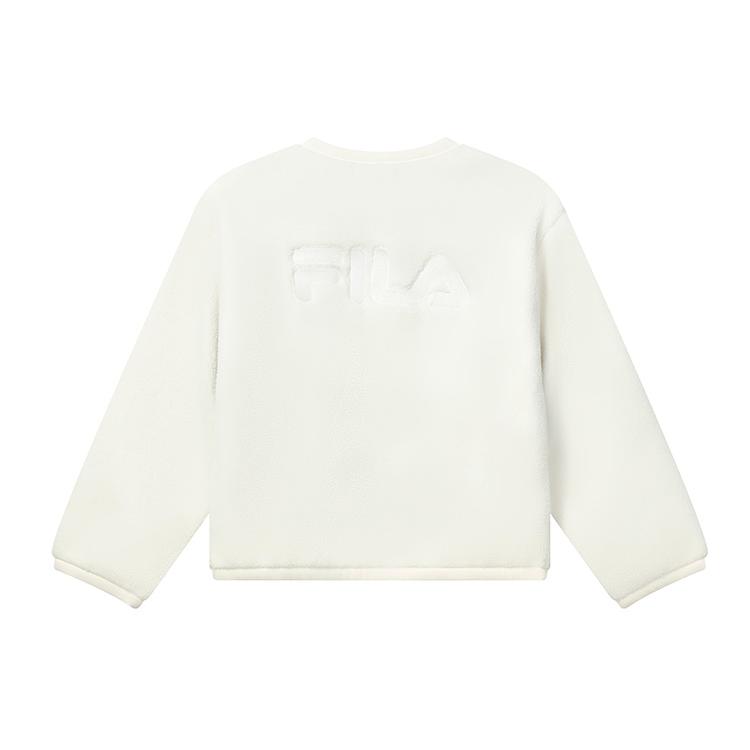 New FILA Velvet Jackets Women's Cloud White F11W249917F-WT