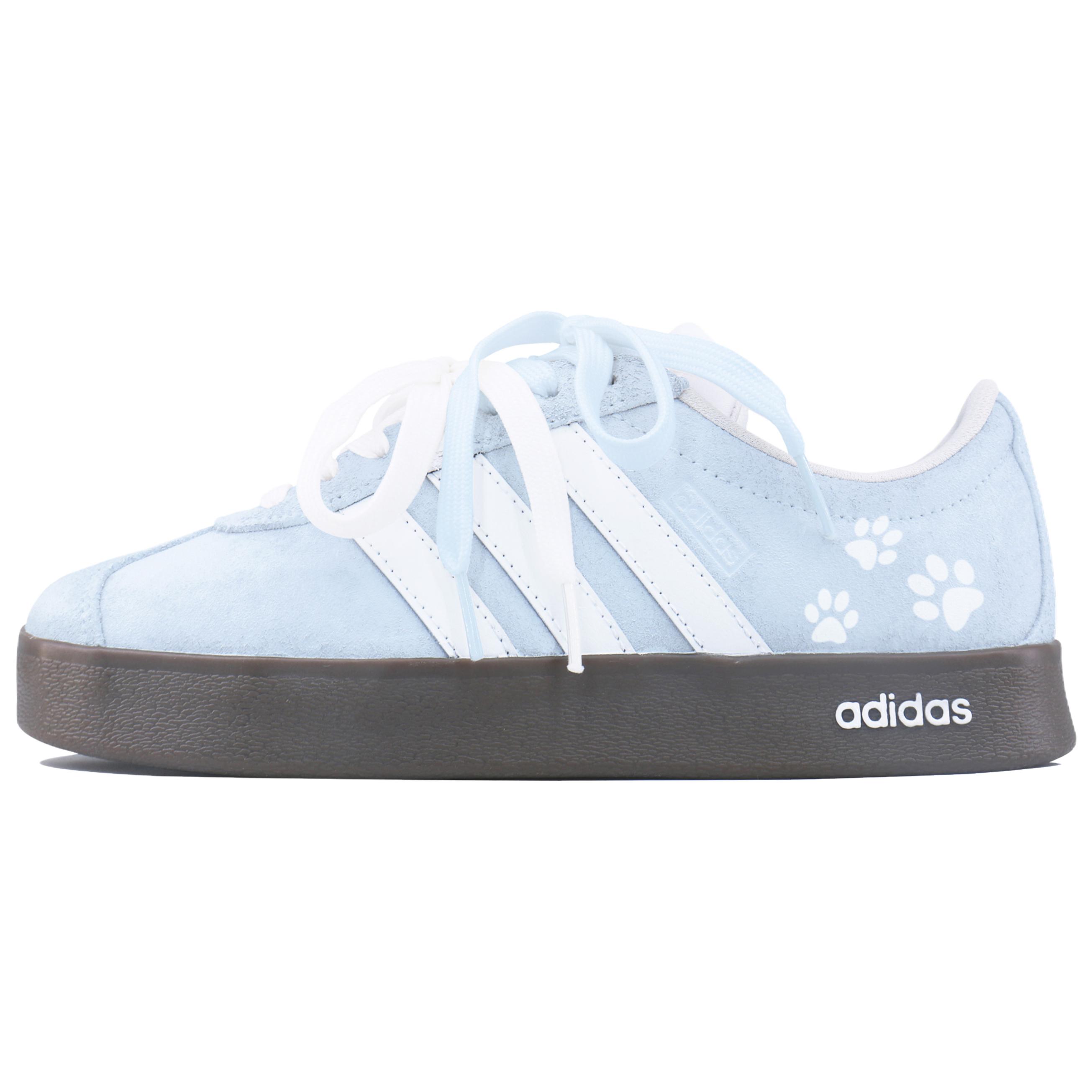 

Adidas VL COURT 2.0 Synthetic Leather, Split Cow Leather Low top Skateboard Shoes Unisex Sea Salt Blue HQ1802(Team168-) 36