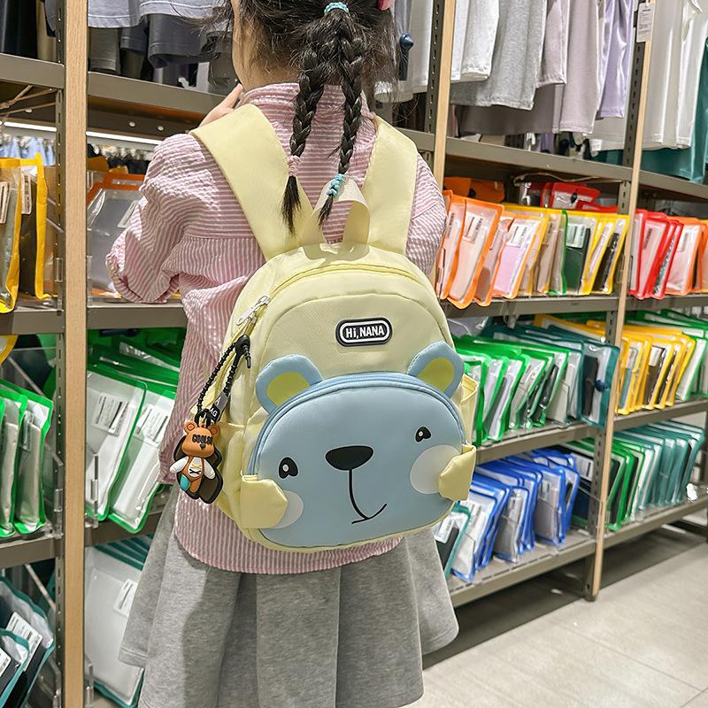 Schoolbag1011 new kindergarten schoolbag through cute backpack cute bear light tutoring class student backpack