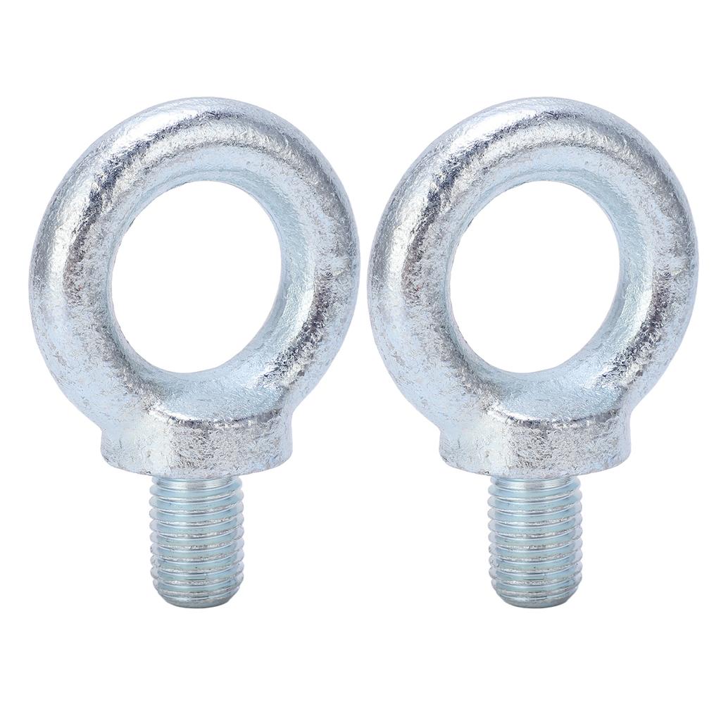 2PCS Lifting Ring Bolts Galvanized Carbon Steel Eyebolts Deep Threaded Lifting Shoulder Eyebolt M20