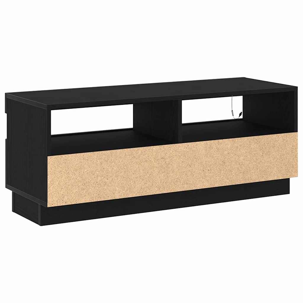 TV Cabinet in Black Oak Look 100 x 35 x 40 cm Particleboard