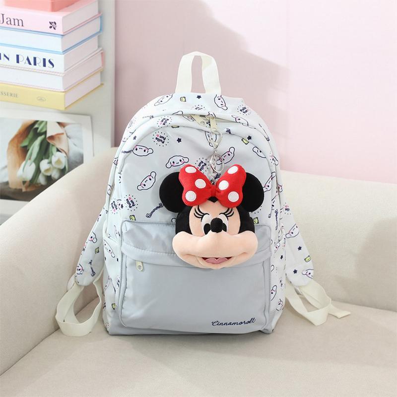 Disney Cartoon Plush Mini Makeup Bag Mickey and Minnie Cartoon Headphones Bag Card Case Girl's Keychain Bag Pendant Wallet