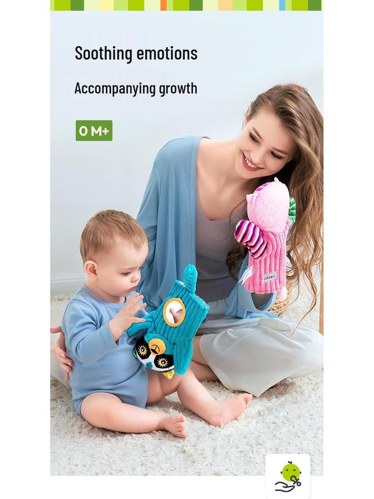 Jollybaby Newborn Hand Puppet Rattle Toy for Parent-Child Interaction (0-1 Year)