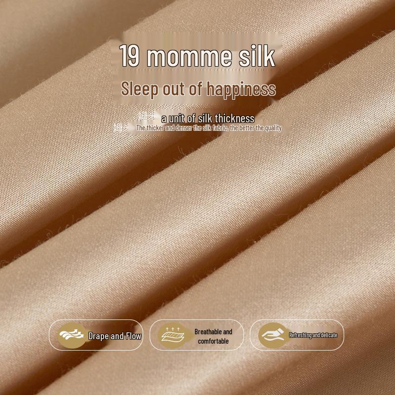 Mulberry Silk Non-Slip Fitted Bed Sheet - Cotton Blend Single Piece Mattress Dust Cover