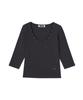 CRANK Studded U-Neck Top_Charcoal