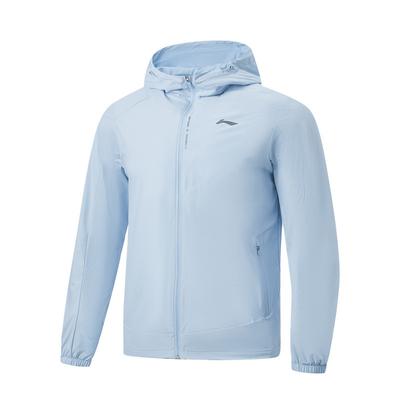 Plain Zip-Up Hooded Sports Windbreaker Men Outerwear AFDW119-4