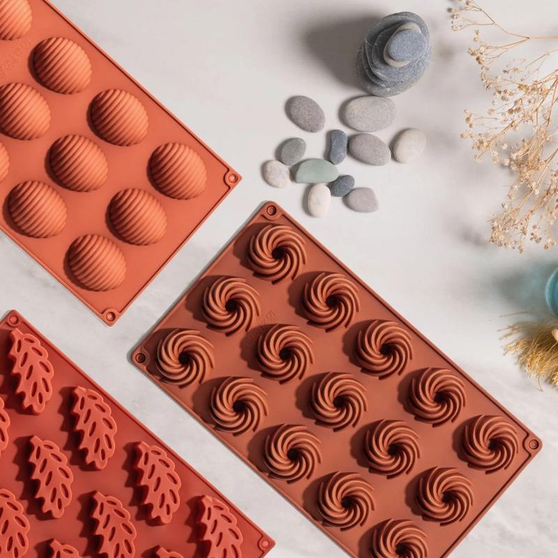 12 Cavity Oval Savarin Soap Mold Mould Muffin Cupcake Pan Silicone Jelly Polymer Clay Craft Art DIY Mold Kitchen Baking Tools
