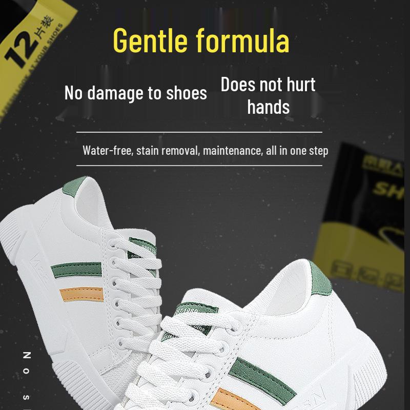 Twelve-Pack White Shoe Wipes: Sneaker Cleaner & Stain Removal
