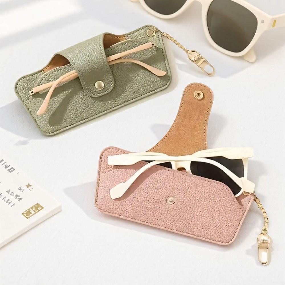 with Bag Pendant Leather Glasses Case PU Eyewear Protector Reading Glasses Storage Bag  Sun Glasses