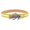 Adjustable Black Rivet Belt Wide Skeleton Claw Belt Fashion Skull Waistband  Waist Seal