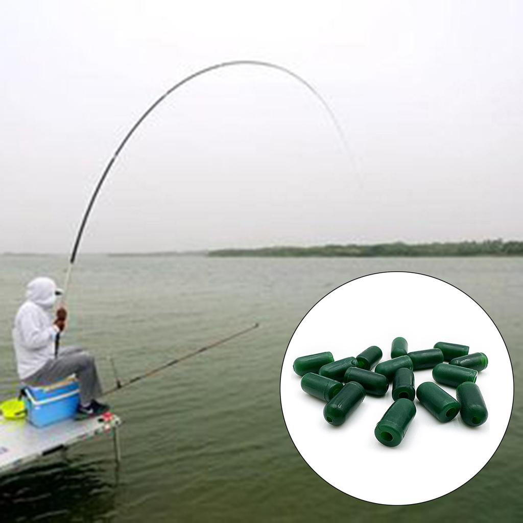 50 Pcs Soft Rubber Fishing Beads Cylinder Shaped Plastic Rigs Beads Carp Fishing Gear Accessories Fishing Baits Eggs