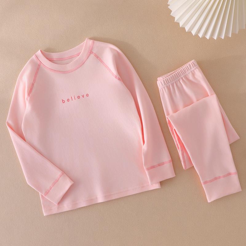 Детский комплект термобелья из мягкого велюра из 100% хлопка для учеников начальной и средней школы S