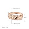 Fashion Crystal Flower Rings For Women Luxury  Rose Gold Color With Natural Zircon Accessories Vintage Wedding Jewelry