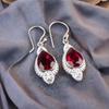 Pink Rubellite Gemstone 925 Solid Silver Jewelry Handmade Earrings 1.80" For Her EE-42-10