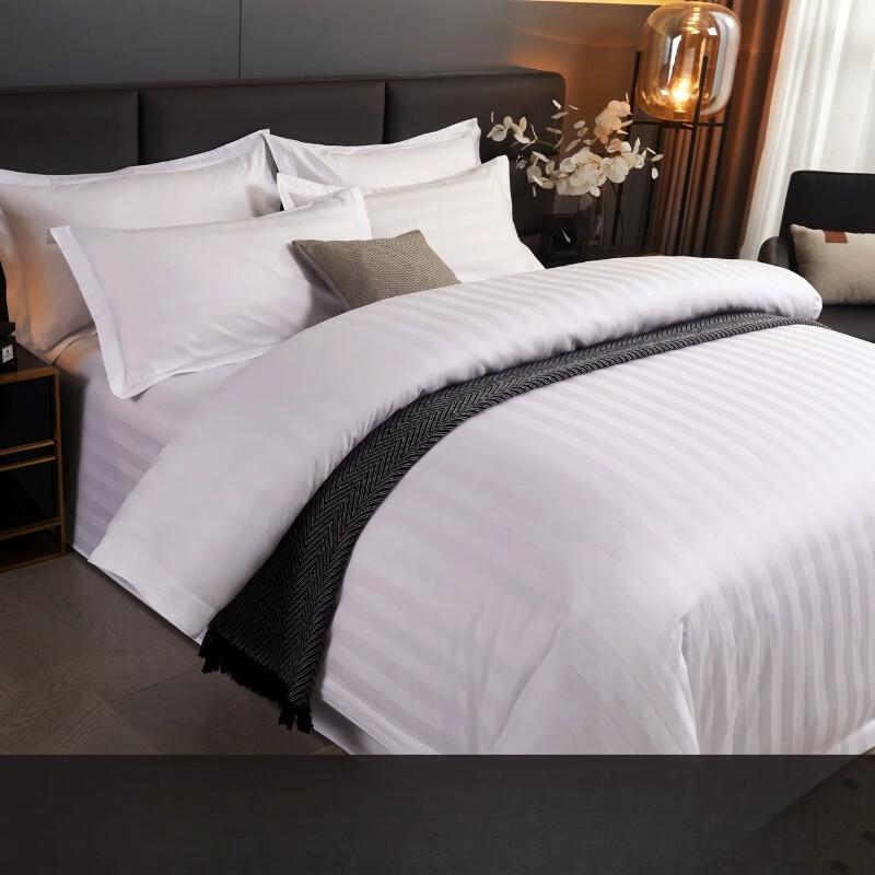 Mling Hotel Thickened White Satin Stripe Duvet
