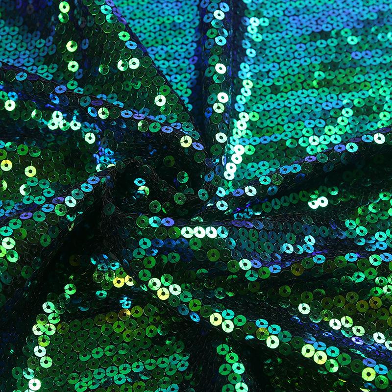 1/3/5yard 3mm Embroidered Flip Side Material Shiny Fish Scale Sequin Fabric for Clothing Performance Outfits Bag Shoe Fabric