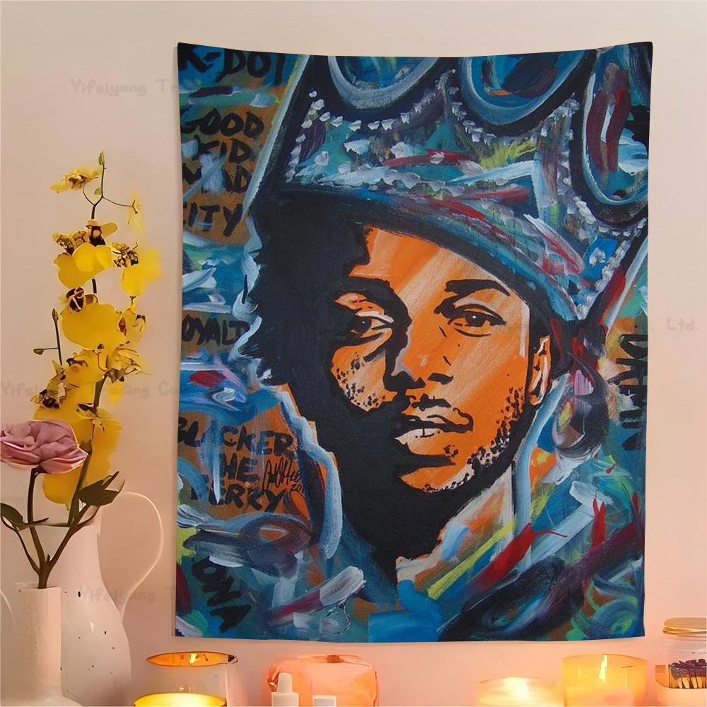 

Kendrick Lamar Kung Fu Kenny Hanging Bohemian Tapestry Hanging Tarot Hippie Wall Rugs Dorm Wall Hanging Home Decor 74x94cm(29x37in)