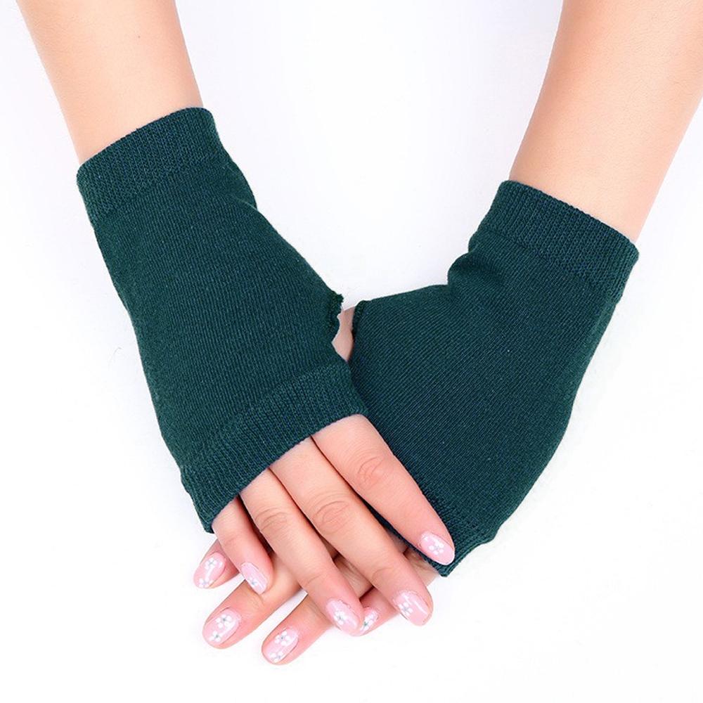 Gants d'hiver Gants sans doigts pour femmes Gants d'hiver chauds en cachemire pour femmes Chauffe-mains et poignets Moufles