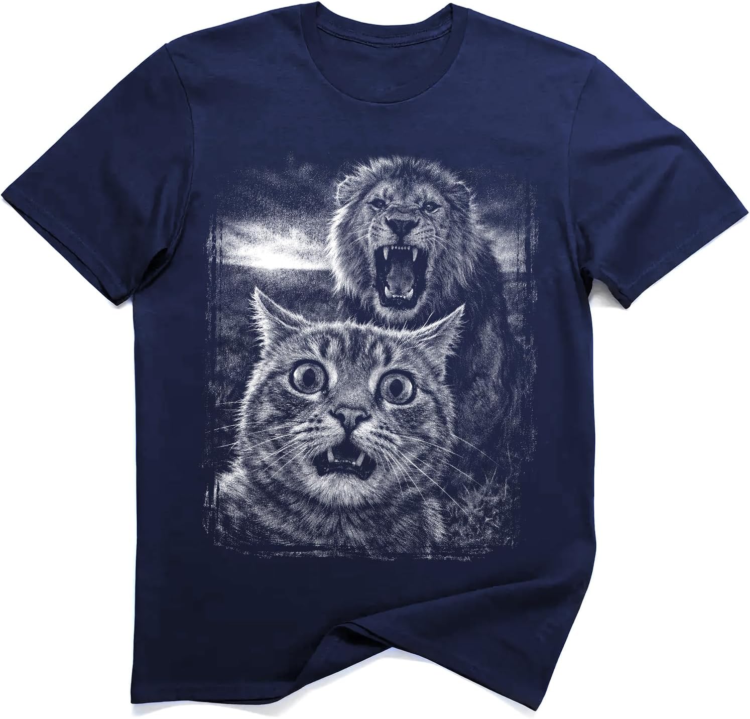 Wrong Time Wrong Place Roaring Lion Cat Meme Shirt S