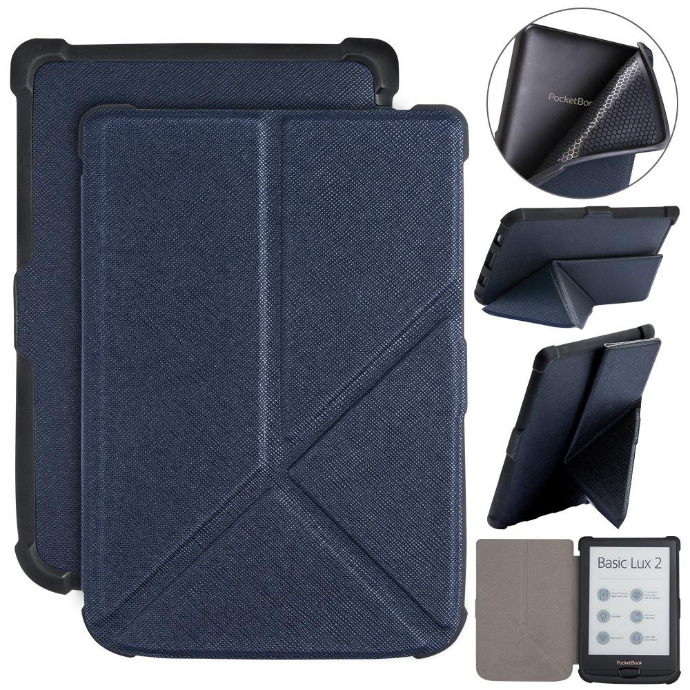 Anti-fall Folio Cover Protective Shell for PocketBook Touch Lux 5 4 HD 3 616 627 632