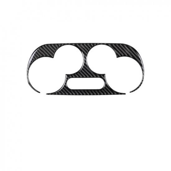 Carbon Fiber Car Front Manual Climate Control Panel Cover For Fiat 500 2012-15