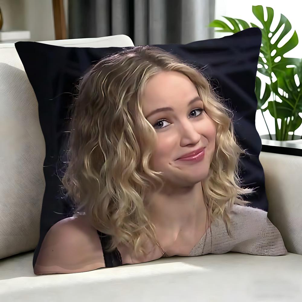 Movie Jennifer Lawrence Cushion Cover Cushion Cover Set 4Pcs 50X50 45X45 40X40 Pillowcase Decorative Sofa Home Decor