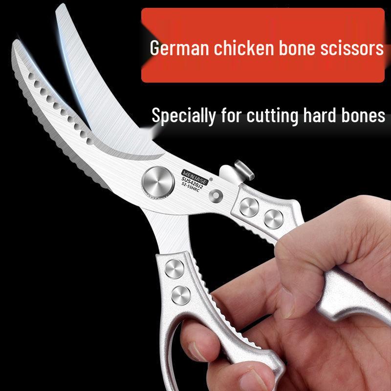 

Stainless Steel Multifunctional Kitchen Scissors for Poultry, Fish, and BBQ