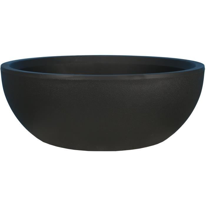 Flower Pot Cover - RIVIERA - Granite - D40 H15 Cm - Black