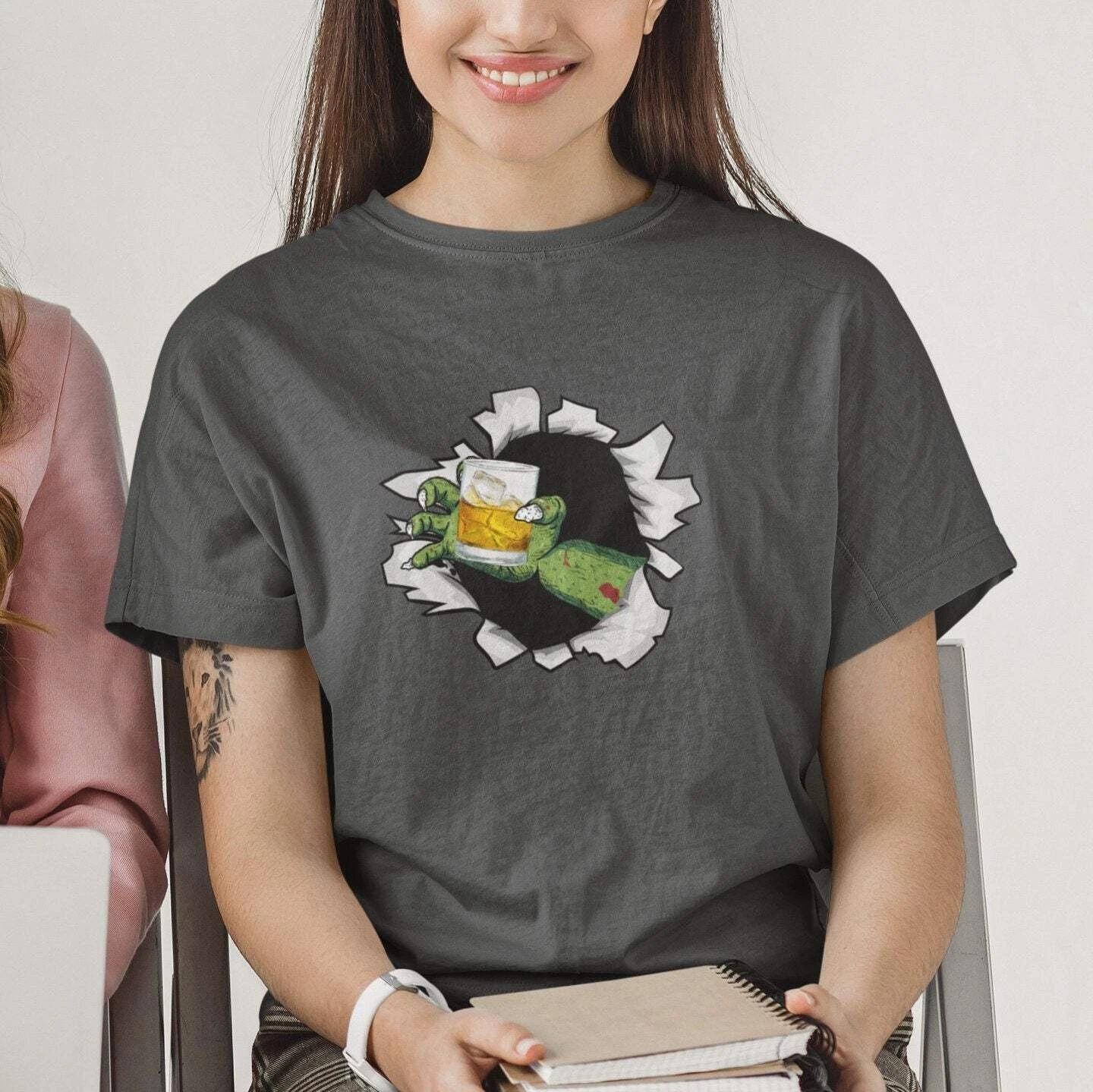 Whiskey Halloween Zombie Shirt L