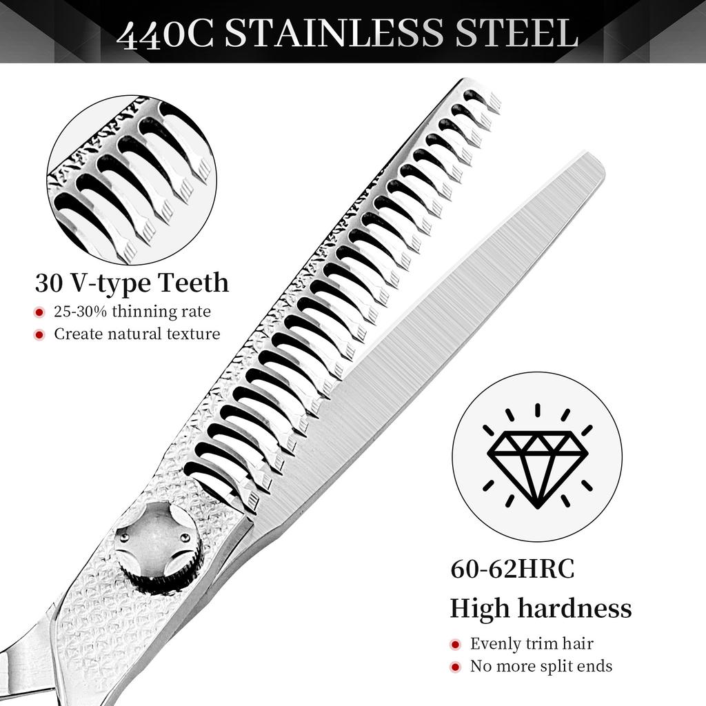 6.0 Inch Nepson Lyl-10 High-End, Hair Scissors, Hair Salon Special, Straight Scissors, Tooth Scissors Vg10