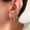 925 Silver Needle Vintage Gold Earrings for women Fashion Lightning Pendant Hoop Earrings Wedding High Luxury Jewelry