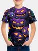 Halloween Boy's T-Shirt Pumpkin Pattern Summer Short Sleeve Loose Fashion 3D Print Children Top Holiday 3-10y Gift Party T-Shirt